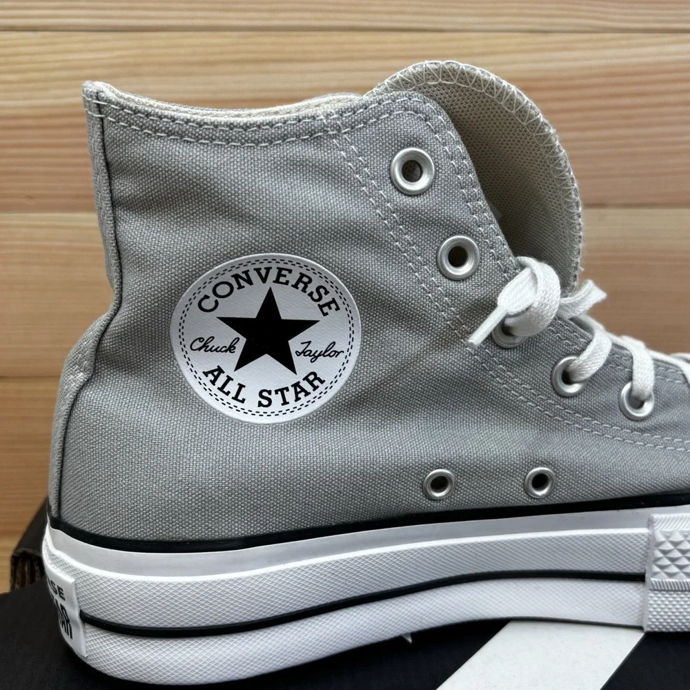 Converse Chuck Taylor All Star Lift Platform Hi Gray Sneakers Womens Sz 8